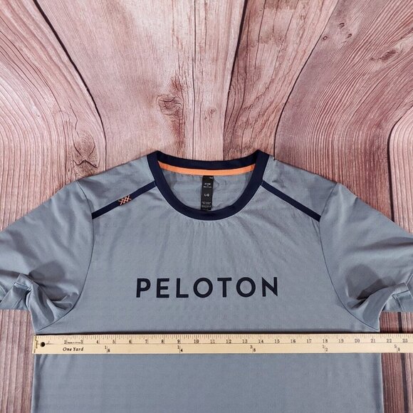 Rhone Peloton Mens Size Large Swift Short Sleeve Gray Performance Athletic Shirt - Picture 12 of 13